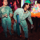 The ball drew 600 people to The Music Box Village in New Orleans, to physicalize a movement born on the internet. The costume prompt — “Pink and Teal, Summer and Sea, Eternal Vacation” inspired looks that nodded to Vaporwave’s aesthetic blend of old technology and gauzy escapism. Photo: Akasha Rabut.